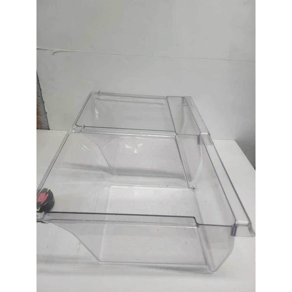 GE Set of 2 Clear Plastic Refrigerator Crisper Drawer Replacement Bins 240337103